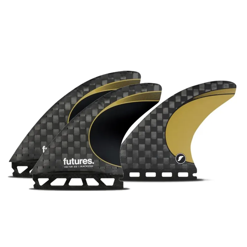 Bestseller FUTURES Thruster Fin Set 3/2 Blackstix+ Medium