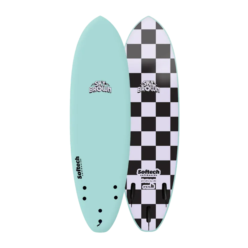 Softech Sky Brown 5'0" Softboard FCS2 Seafoam Neu Im Sortiment