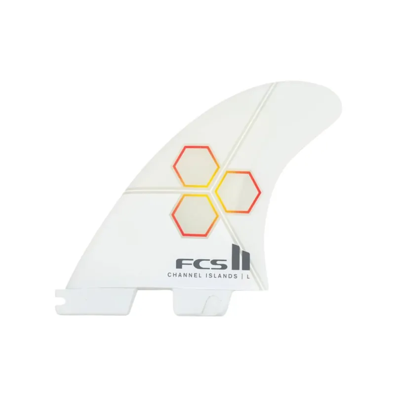FCS 2 Channel Island Performance Core Tri Fin Set (L) White/Flame Top-Preis