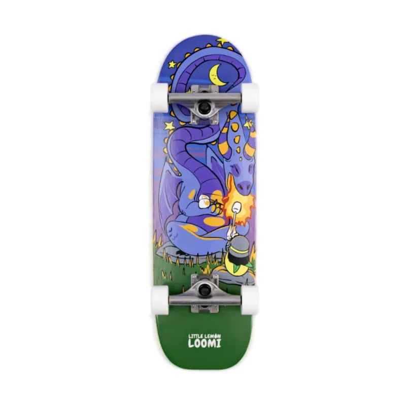 Little Lemon Loomi Corkgrip Kids Skateboard Cruiser Dragon 25.25" Ausverkauf