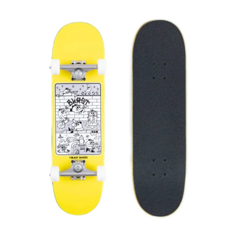 Blast Skates 7.5" Colour Me In Popsicle Skateboard Complete Billig