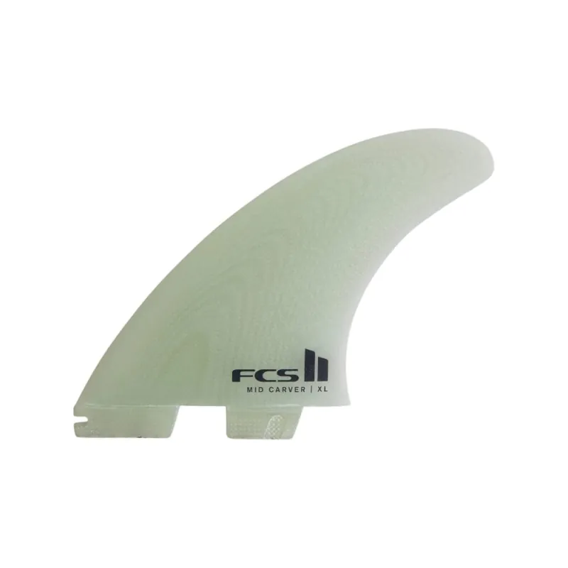 Jetzt Kaufen FCS 2 Mid Carver Performance Glass Tri Retail Fins (XL) Clear