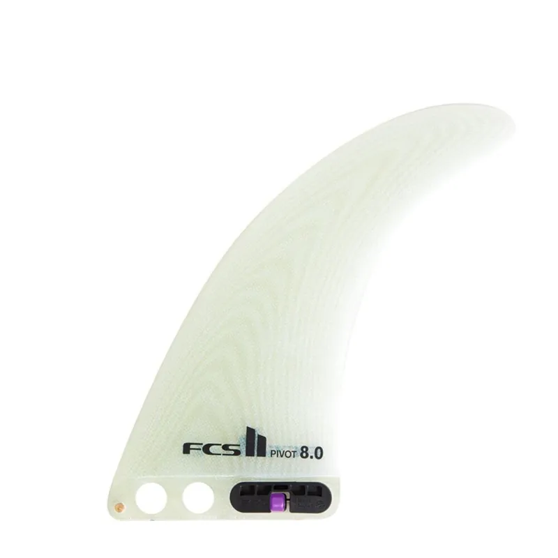 Heißes Angebot FCS 2 Pivot Performance Glass 8.0" Longboard Finne Clear
