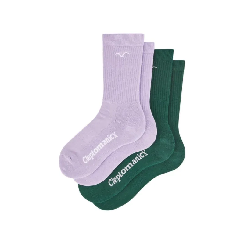 Neu Im Sortiment Cleptomanicx Socken Ligull 2 Pack Mountain View/ Lavender 38-41