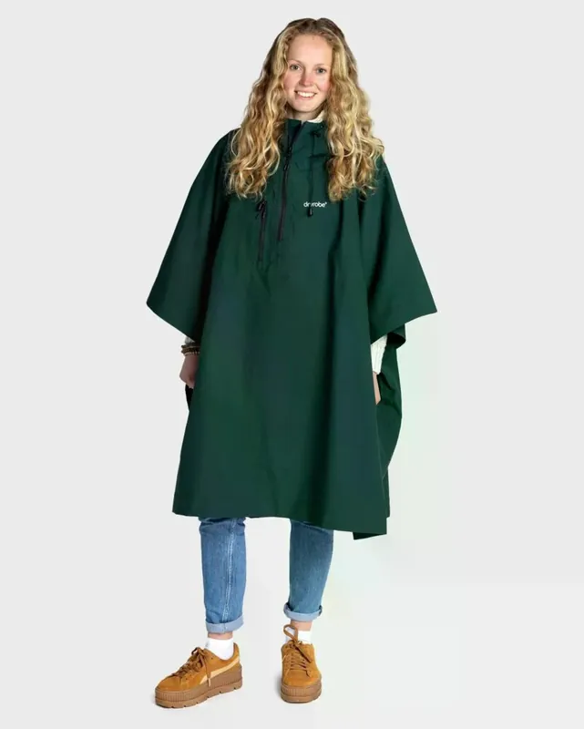 DRYROBE Regen-Poncho wasserdicht Grün unisize Billig