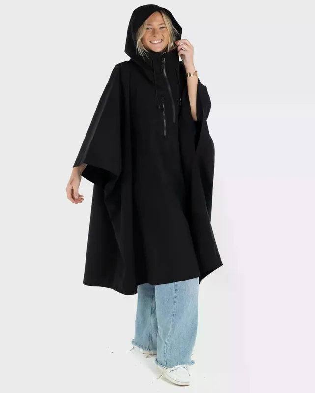 Neu DRYROBE Regen-Poncho wasserdicht Schwarz unisize