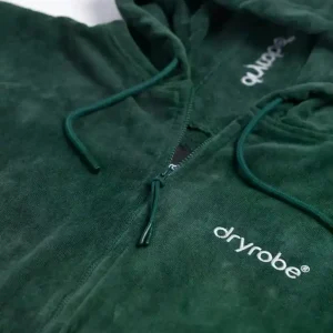 Letzte Chance DRYROBE Fullzip Handtuchmantel Baumwolle Grün S