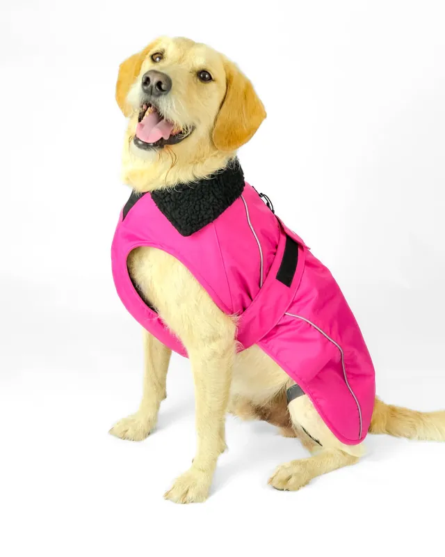 DRYROBE Dog Coat Hundemantel Pink Schwarz S Expressversand