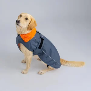 DRYROBE Dog Coat Hundemantel Grau Orange L Meistverkauft