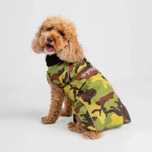 DRYROBE Dog Coat Hundemantel Grün Camo XL Markenprodukt