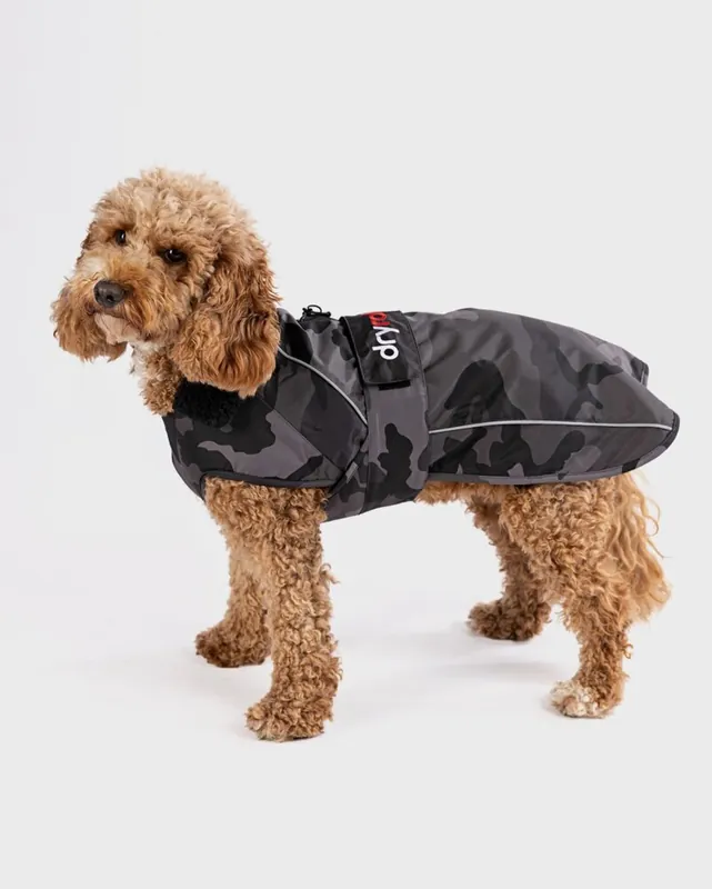 DRYROBE Dog Coat Hundemantel Schwarz Camo S Ausverkauf