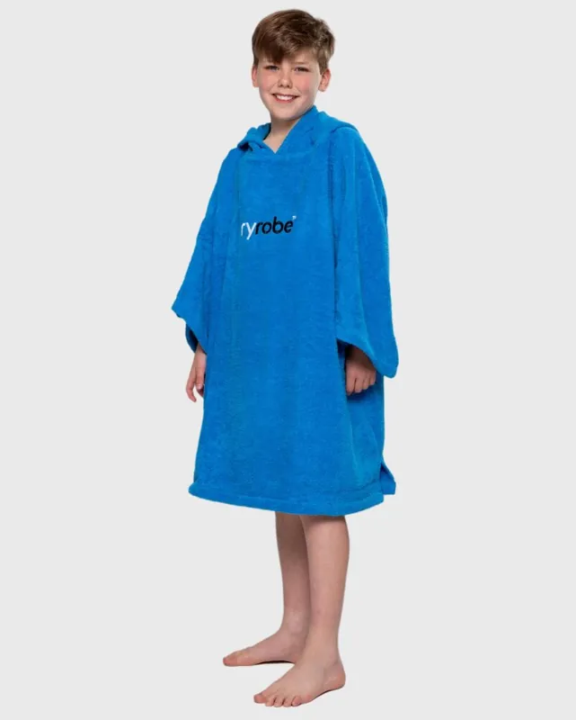 Echt DRYROBE Handtuchmantel Bio KIDS Blau 10-13