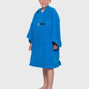 Versand Am Gleichen Tag DRYROBE Handtuchmantel Bio KIDS Blau 5-9