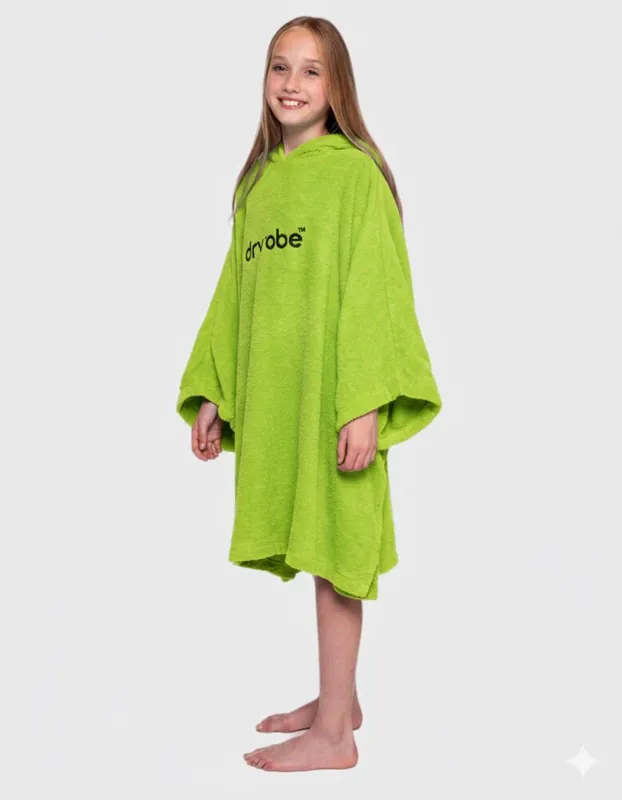 DRYROBE Handtuchmantel Bio KIDS Lime Grün 10-13 Billig
