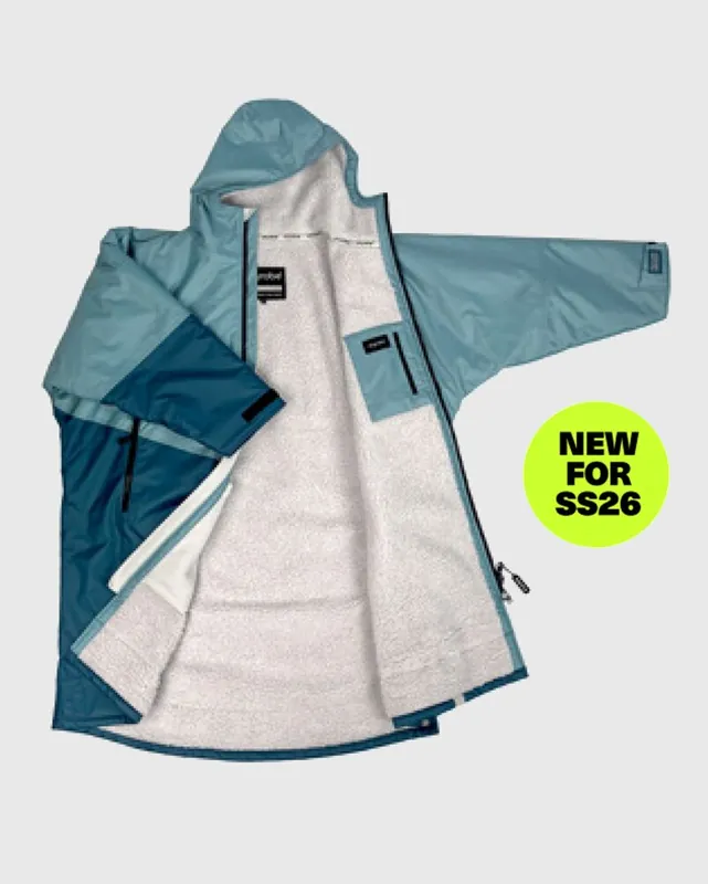 DRYROBE Advance Long Sleeve KIDS Blau Grau 10-13 Schnäppchen