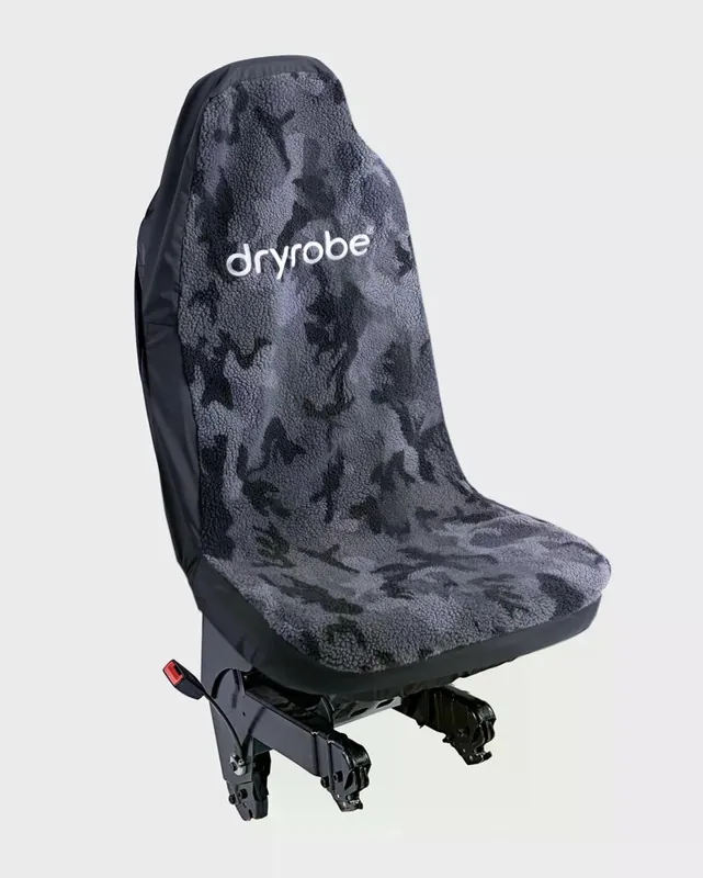DRYROBE Auto Sitzbezug Einzelsitz Camo Schwarz Neu