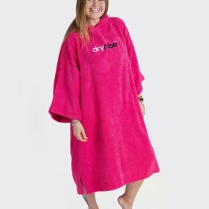 DRYROBE Handtuchmantel Bio-Baumwolle Pink S Geprüft