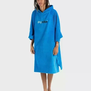 DRYROBE Handtuchmantel Bio-Baumwolle Kobalt Blau L Mega-Angebot