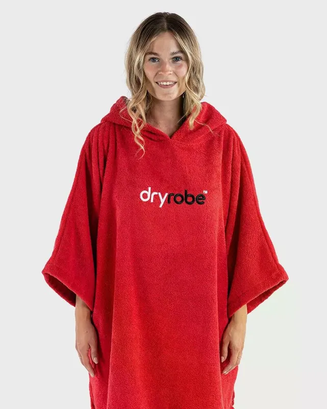 DRYROBE Handtuchmantel Bio-Baumwolle Orange M Preiswert