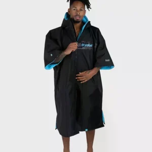 DRYROBE Advance Short Sleeve Schwarz Camo Blau M Beliebt