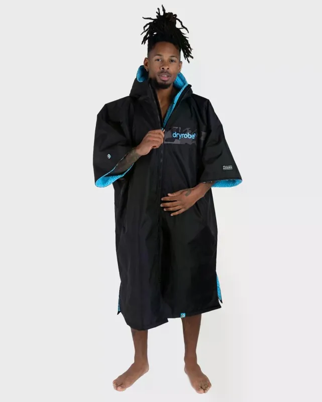 DRYROBE Advance Short Sleeve Schwarz Camo Blau S Direkt Vom Hersteller