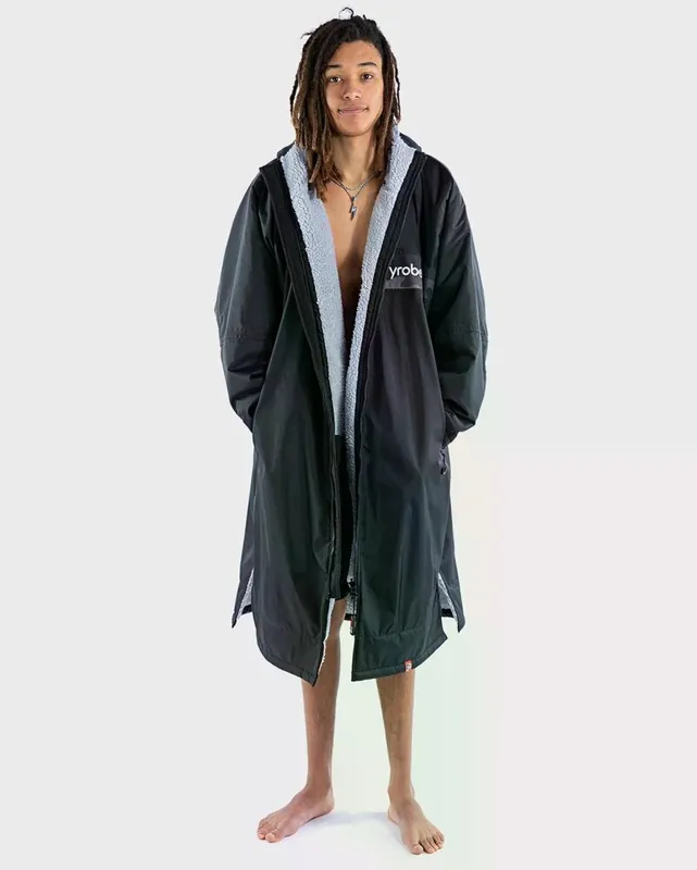 DRYROBE Advance Long Sleeve Schwarz Grau M REMIX C Neue Kollektion