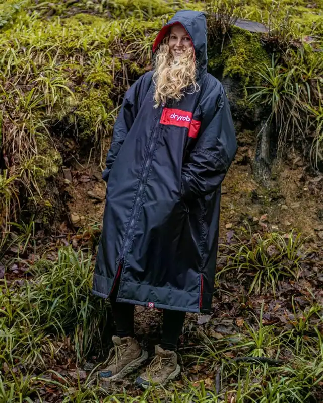 DRYROBE Advance Long Sleeve Schwarz Rot S REMIX Letzte Chance