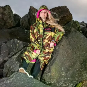 Bestseller DRYROBE Advance Long Sleeve Grün Camo Pink S REMIX