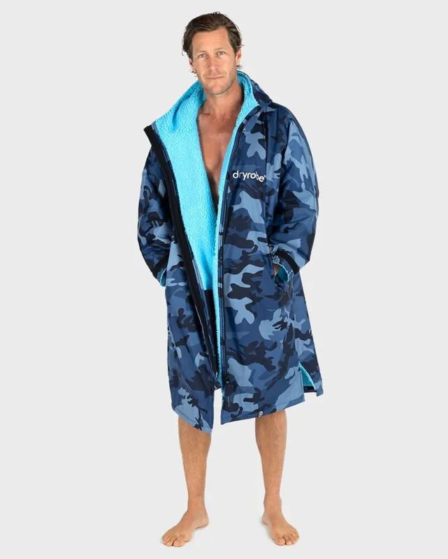 DRYROBE Advance Long Sleeve Blau Camo Blau XXL Nur Heute