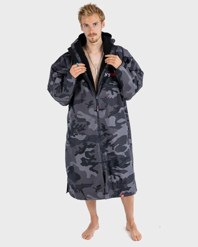 DRYROBE Advance Long Sleeve Schwarz Camo M Letzte Chance