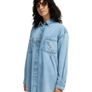 Top-Seller Billabong Down The Coast Jeanshemd Washed Blue