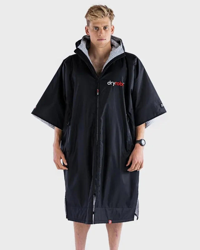 DRYROBE Advance Short Sleeve Schwarz Grau M Top-Preis
