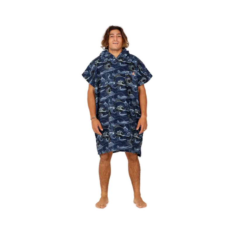 Sofort Bestellen After Essentials Poncho Japan Waves Midnight