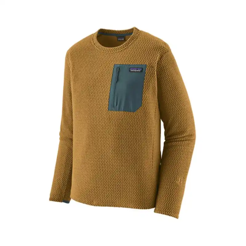Patagonia M´s R1 Air Crew Bobcat Brown L Neue Kollektion