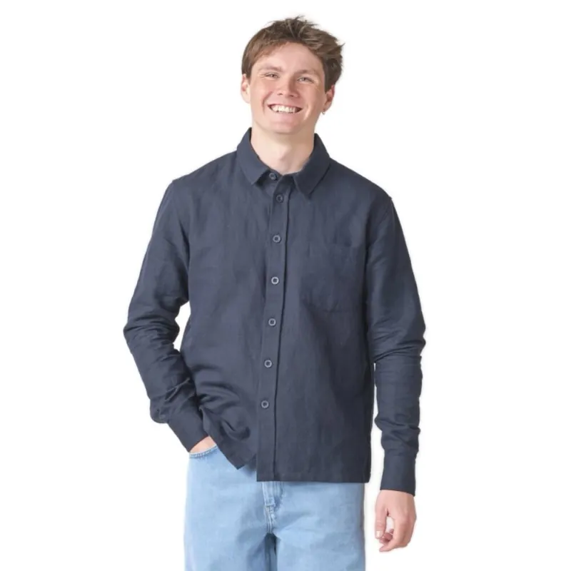 Sonderaktion Klitmoller Collective Birger Shirt Hemd Navy M