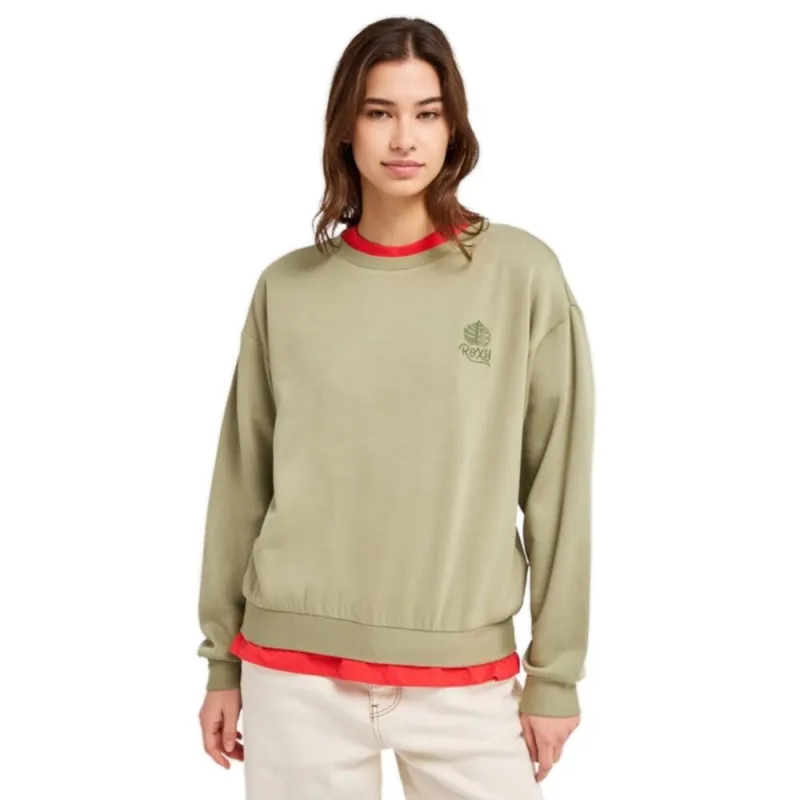 Roxy Surfing By Moonlight Sweater Oil Green Preisreduziert