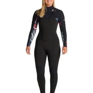 Preis Gesenkt C-Skins NuWave Solace 4/3 Frauen Neoprenanzug Black Botanical L (US10 / UK12)