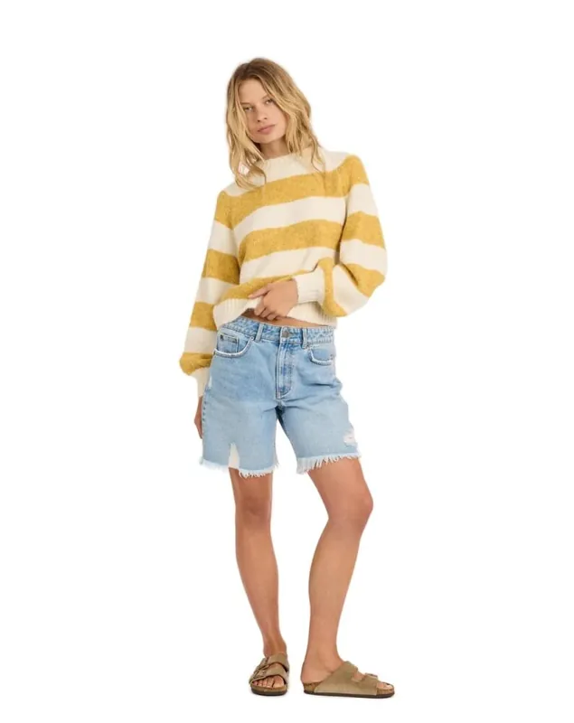 Sisstrevolution Face In The Sun Sweater Honey Gold L Aktuell