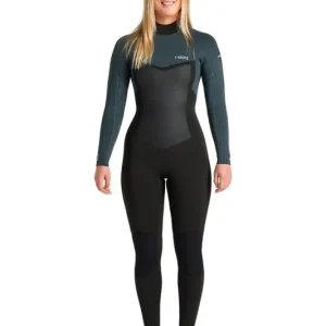 Neue Ware C-Skins NuWave Surflite 4/3 Womens Neoprenanzug Black Dark Forest S (US6 / UK8)