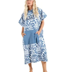 Oxbow Cenitz Poncho Handtuchumkleide Lost Blue Versand Am Gleichen Tag