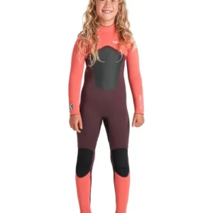 Begrenztes Angebot C-Skins NuWave Legend 4:3 Junior GBS Back Zip Steamer Rust Coral JS (127,5 - 132,5cm)