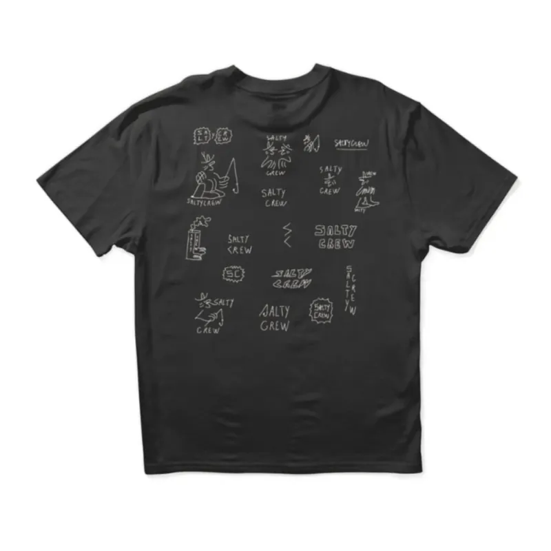 Salty Crew Reel LB Tee Pirate Black Letzte Chance