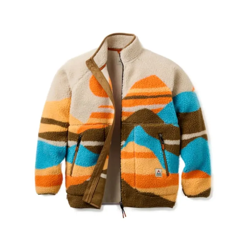 Passenger Fairbanks Full Zip Sherpa Fleece Jacket Mpuntain Sunset Multi S Letzte Chance