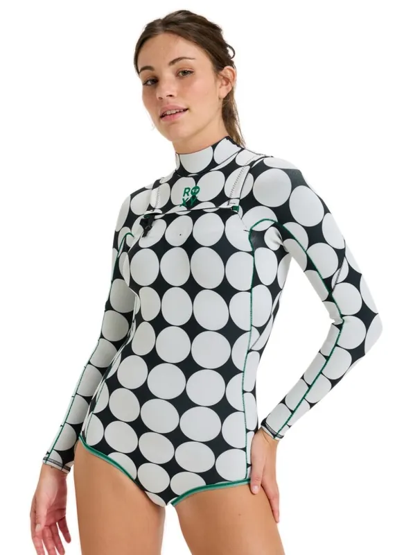 Sofort Bestellen Roxy 1.5mm Rise Natural Langarm Springsuit Black White M (10)