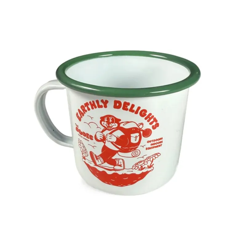 The Dudes Earthly Delights Enamel Mug Off White Heißes Angebot