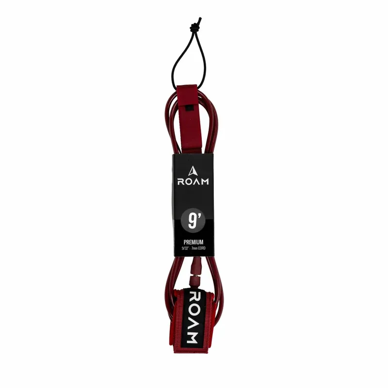 Begrenztes Angebot ROAM Surfboard Leash Premium 9.0 Dunkelrot