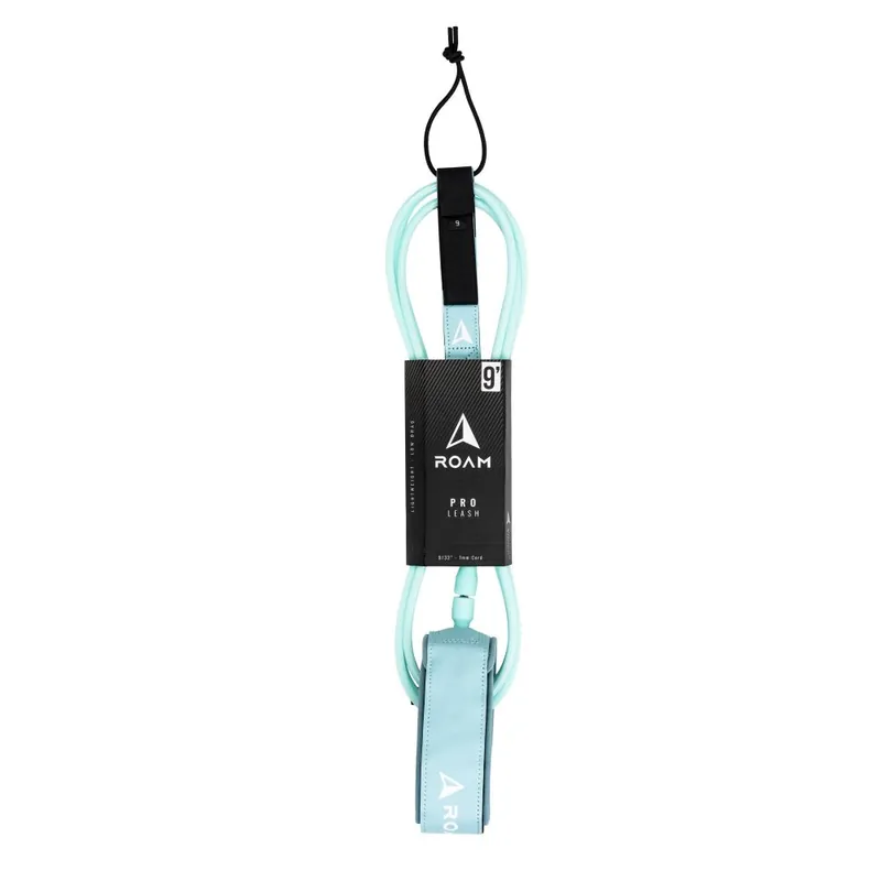 ROAM Surfboard Leash PRO 9.0 Knie Lite Teal Preis Gesenkt