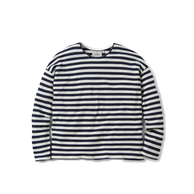 Begrenztes Angebot Passenger Clothing Panorama Striped LS T-Shirt Deep Navy