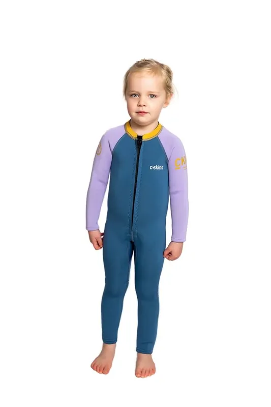 Neue Kollektion C-Skins NuWave C-Kid Baby Steamer 3/2 Neoprenanzug Steel Blue Lilac 3 Jahre / 2XS / 94-102cm