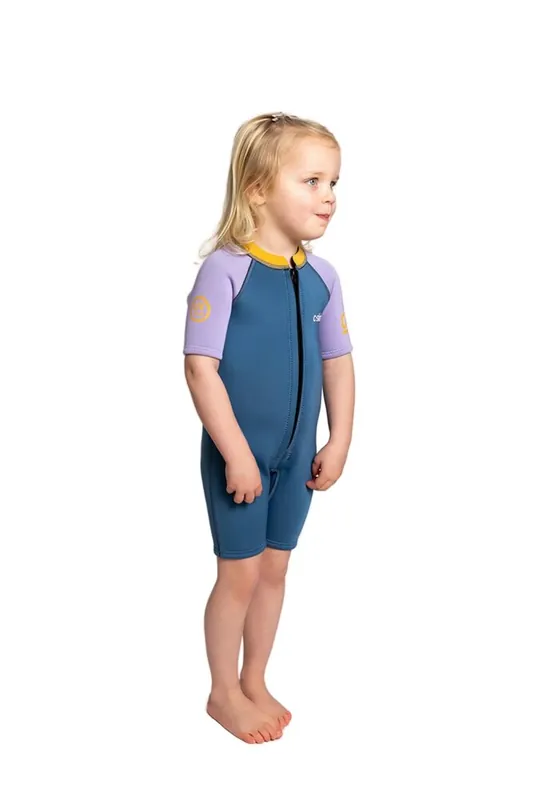 C-Skins NuWave C-Kid Baby Shorty 3/2 Neoprenanzug Steel Blue Lilac 1 Jahr / 4XS / 78-86cm Preisreduziert